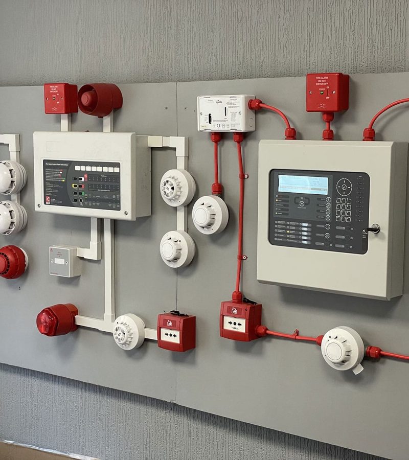 Life-safety systems in a commercial building